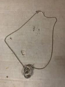 t&co necklace 925 silver with two circles 1837 Look Sll Pictures - Picture 1 of 12