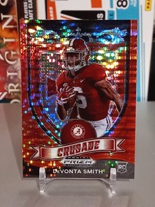 2021 Prizm Draft Picks Devonta Smith Rookie Crusade Red Pulsar Prizm #165 MINT! 