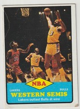 1973-74 Topps NBA Western Semis #64 Wilt Chamberlain LA Lakers Chicago Bulls