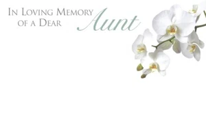 ShredAstic®️AUNT small FUNERAL MEMORIAL Florist Message Cards tributes 6x9cm - Picture 1 of 15