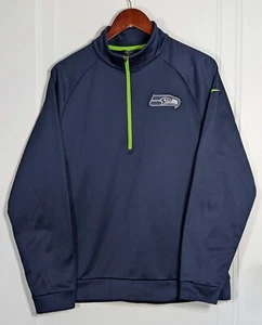 Seattle Seahawks Mens Medium Nike Dri FIT Pullover Fleece Lined Sweatshirt - Picture 1 of 3