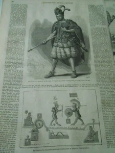 Gravure 1859 - Les Mexicains avant la conquête Montezuma Tlahuicola - Imagen 1 de 2