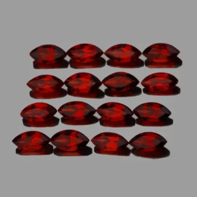 Dark Red Garnet Marquise 5x2.5mm 20 pieces, Flawless-VVS, Natural Loose Gemstone - Image 1 of 2