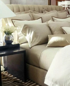 RALPH LAUREN HOME 52ND STREET CANVAS Standard Pillow SHAM CREAM - Picture 1 of 11