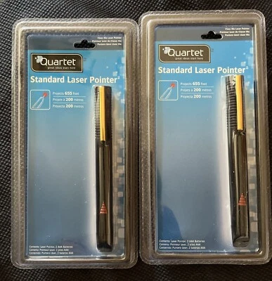2x LASER POINTER Quartet Mp-1200Q Laser Pointer Red 655 Ft. power Point Present - Image 1 of 2