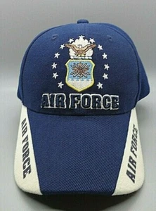 US Military Air Force Cap Hat Embroidered Emblem Raised Letters Adjustable Strap - Picture 1 of 7