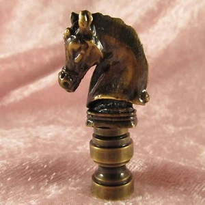 Detailed HORSE LAMP FINIAL for old antique shade or lampshade old west /an brass - Picture 1 of 5