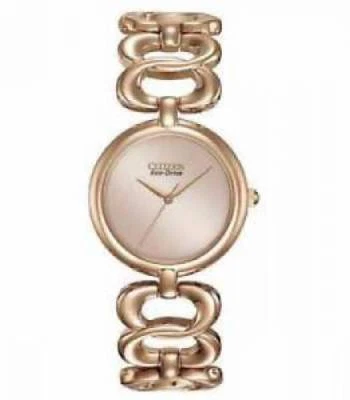 Reloj Citizen Eco-Drive para mujer EM0223-55Q oro rosa acero inoxidable brazalete correa Foto 1 de 2