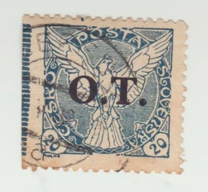 CZECHOSLOVAKIA 1934 , MI. 327, USED , OT, PERFORATED 3 SIDES - Picture 1 of 1
