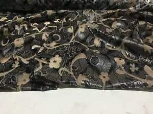 NEW Designer Stretch Velvet Jersey floral Print Burnout Fabric Material - Picture 1 of 6