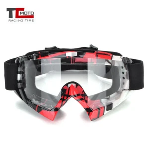 Motorcycle Protective Goggles Glasses Dirt Bike Off Road Clear Lens Eyewear - Foto 1 di 8