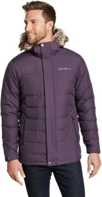Eddie Bauer Men's Boundary Pass 650 Fill Down Parka Grape Purple 2XL XXL New - Image 1 of 2