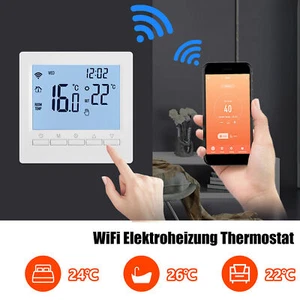 CONENTOOL Raumthermostat LCD WIFI Smart Fußbodenheizung Ditgital Thermostat Weiß - Bild 1 von 37