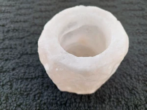 Natural Himalayan Salt Votive Candle Holder, Light Pink, 2.5 Pounds, 3.75"x3.5" - Picture 1 of 5