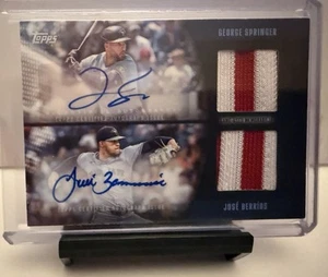 Parche automático doble George Springer José Berrios 2025 Topps 10/10 reliquia Blue Jays - Imagen 1 de 2