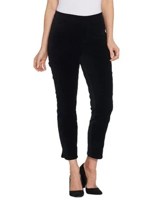 Isaac Mizrahi Regular Para Mujer Talla 4 Negro Terciopelo Tobillo Dobladillo Tulipán Nuevo Foto 1 de 4