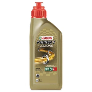 1 LITRO OLIO MOTORE CASTROL POWER 1 RACING 10W50 4T MOTO 100% SINTETICO JASO MA2 - Foto 1 di 2