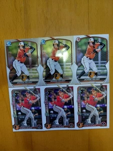 Jackson Holliday Bowman Chrome, Prospect, Topps Future Stars Baseball Card Lot 6 - Picture 1 of 1