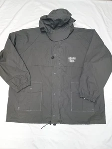 Men's Ozark Trail Gray Hooded Zip and Snap Up Rain Jacket Tag Size XXL - Picture 1 of 11