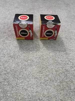 2 pelotas de béisbol Wilson oficiales 1956 de la Liga de la Costa del Pacífico todas nuevas en original Caja A1010 Foto 1 de 4