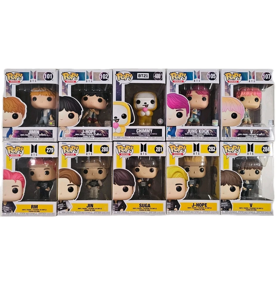 Funko Pop BTS Jimin, J-Hope, Jung Kook, V, RM, Jin, Suga, BT21 Chimmy - You Pick - Image 1 of 1