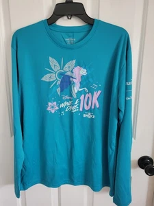 runDisney 2022 Wine & Dine 10K camicia manica lunga adulto grande Raya & Sisu blu  - Foto 1 di 5