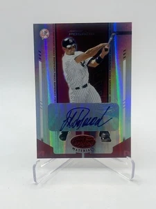 2004 LEAF CERTIFIED MATERIALS JORGE POSADA AUTO MIRROR RED #D 18/25 SP YANKEES - Picture 1 of 2
