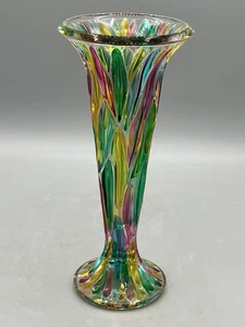 Jarrón arco iris italiano vintage Due Zeta Venezia 7,75 pulgadas de alto - Imagen 1 de 15