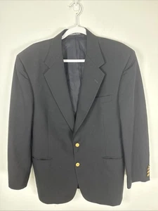 Abrigo deportivo Tom James para hombre colección ejecutiva botón dorado clásico negro 43R - Imagen 1 de 13