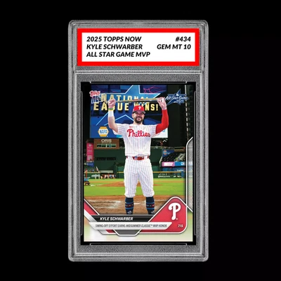 Оценка 10 Кайл Шварбер - 2025 TOPPS NOW #434 All Star Game MVP Phillies - Изображение 1 из 2