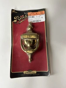 "Aldaba de puerta vintage de latón macizo brillante Ives The Artisan Collection 6,5x4""" - Imagen 1 de 7