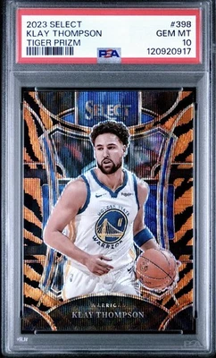 2023 Select KLAY THOMPSON #398 Tiger Prizm PSA 10 - Image 1 of 3