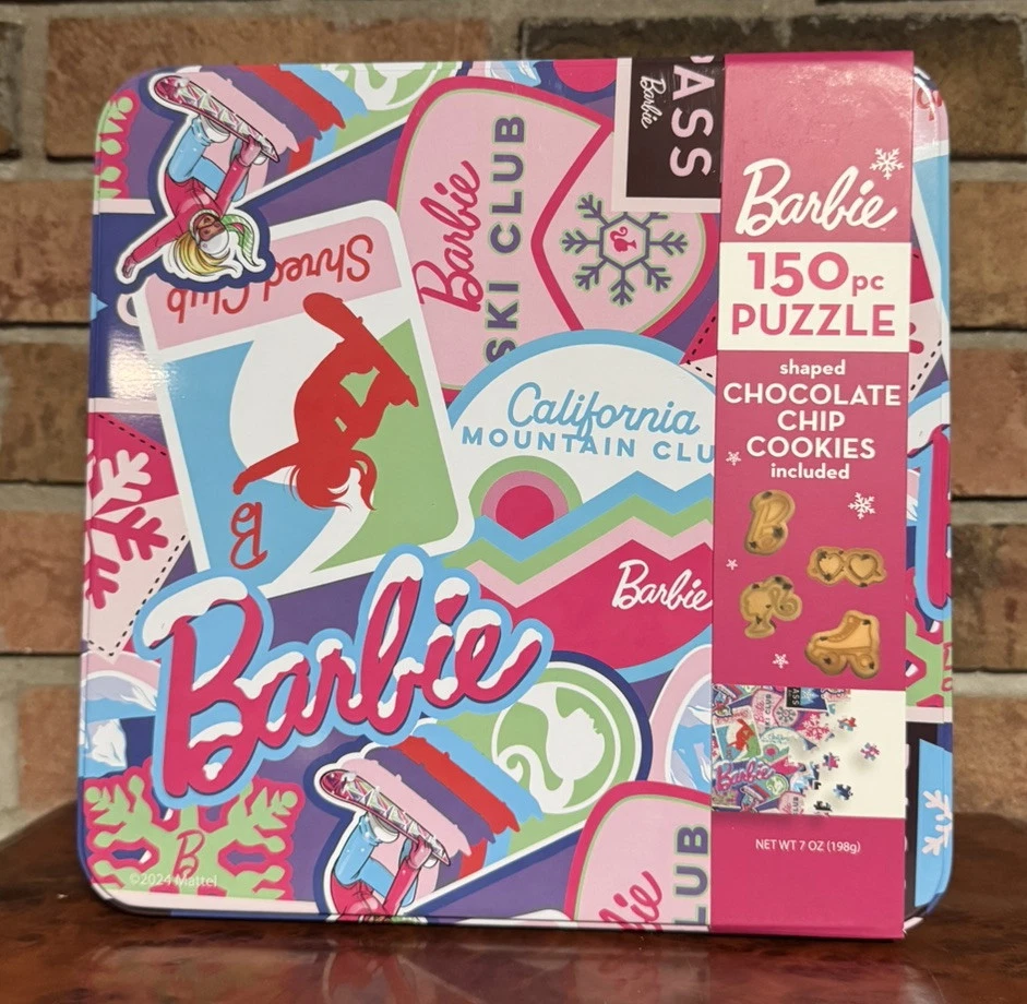 BARBIE 150 PC PUZZLE WITH CHOCOLATE CHIP COOKIES INCLUDED SEALED NEW - Image 1 of 4