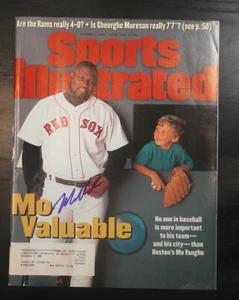AUTOGRAPHED - Mo Vaughn Sports Illustrated Magazine 10/02/95 Boston Red Sox - Picture 1 of 4