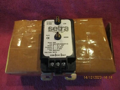 SETRA # C264 BRAND NEW DIFFERENTIAL PRESSURE TRANSDUCER 24 VDC 0-100 WC - Image 1 of 4