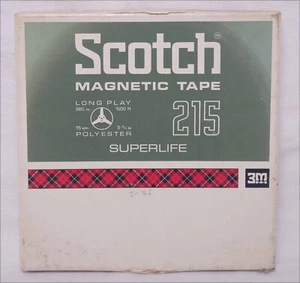 Scotch 3M 215 1200 foot 1/4 inch Superlife reel to reel recording tape in box - Picture 1 of 2