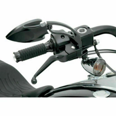 Juego de palancas de hoja ancha negra mate Harley-Davidson 96-17 FX FL XL Foto 1 de 3