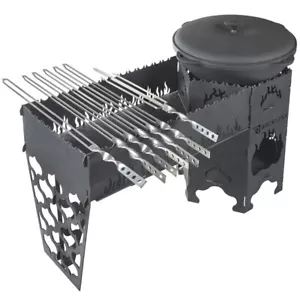 Grill Mangal Ofen Holzkohlengrill Schaschlik Kesselgrill "Orient“ Grill BBQ 3mm - Bild 1 von 8