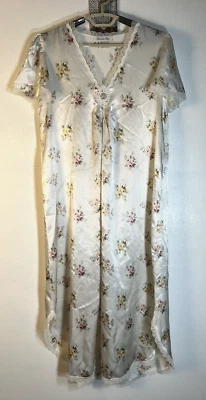 Camisón vintage Christian Dior talla M/L rosa y amarillo floral manga acampanada Foto 1 de 4