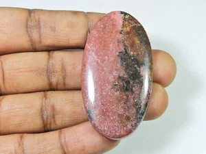 PIEDRA PRECIOSA SUELTA CHABUJÓN OVALADO DE DISEÑO RODONITA ROSA NATURAL 55X29X06 MM Y910 - Imagen 1 de 9