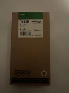 EPSON T653B GREEN ULTRACHROME HDR INK STYLUS PRO 4900 NEW 10/2021 GENUINE - Bild 1 von 5