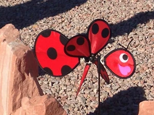 Ladybug Wind Spinner Windmill Yard + Patio + Vegetable Garden for X-Bird - Picture 1 of 7