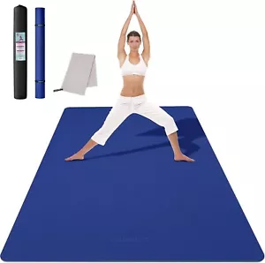 CAMBIVO Large Yoga Mat (183 X 114Cm; 6Mm Thick) Extra Wide Workout Mat Men and W - Picture 1 of 7