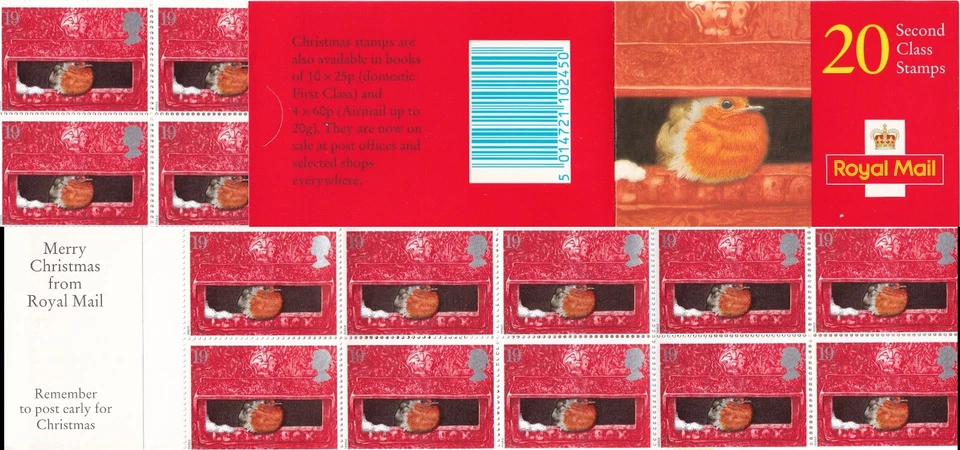 GB 1995 Yvert C 1842 £3.80 booklet 20x19p Christmas - Image 1 of 1