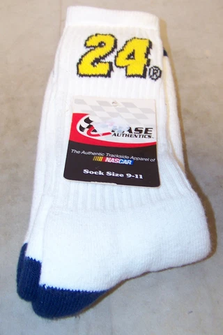 CHASE #24 NASCAR RACING SOCKS JEFF GORDON / WILLIAM BYRON SZ 9-11 NWT Cover