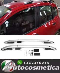 BARRE LONGITUDINALI TETTO PORTAPACCHI  in alluminio argento per FIAT PANDA 12-25 - Imagen 1 de 5