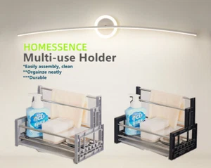 KITCHEN ORGANIZER,SOAP DISPENSER STORAGE BASKET, SPONGE DRAINER RACK & HOLDER - Picture 1 of 10