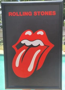 The Rolling Stones - Gerahmtes Leinwandbild Poster Lippen & Zunge Logo - Bild 1 von 2