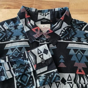 American Eagle Heritage Men's Flannel Shirt Aztec Southwest Large EUC - Picture 1 of 5