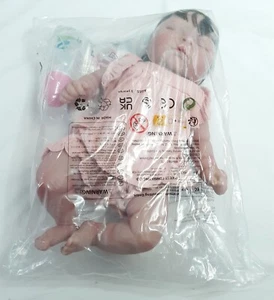 New, 18” REBORN BABY DOLL Soft Vinyl w/Accessories & Pink Outfit - Picture 1 of 7